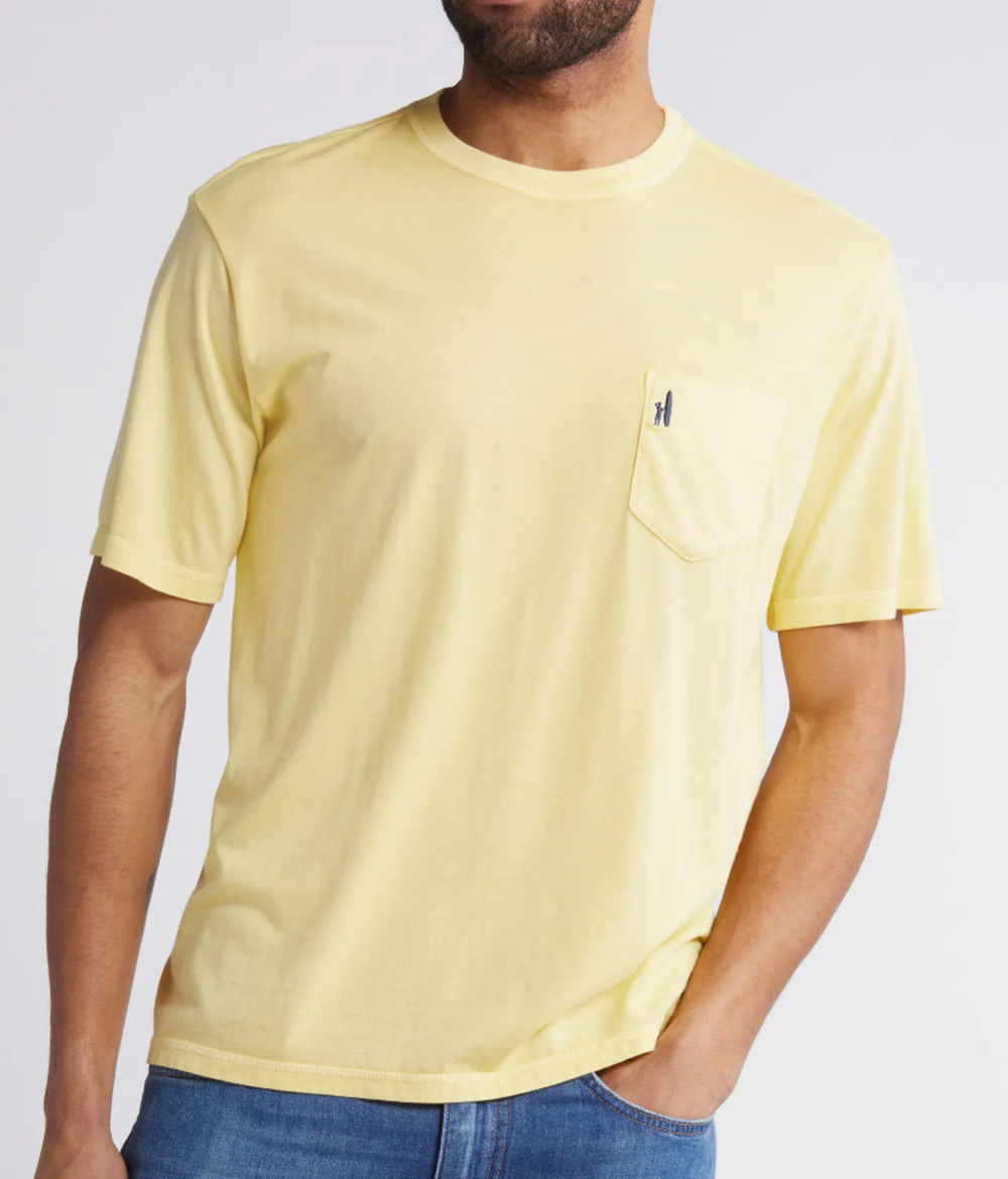 NEW JOHNNIE-O CANARY YELLOW DALE 2.0 POCKET SHORT SLEEVE T-SHIRT SHIRT SZ M